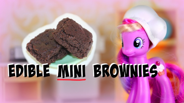 DIY: EDIBLE Mini Brownies For Toys & Dolls | Tutorial