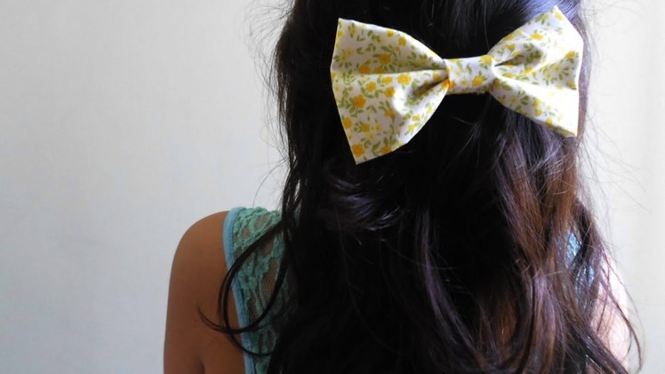 DIY - Fabric hair bow. NO SEW!