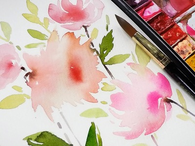 DIY Flower Painting - A bug drank my watercolor !!