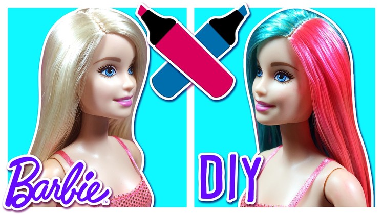 DIY – How to Color Barbie Doll Hair – Barbie Hair Care Tutorial – Making Kids Toys