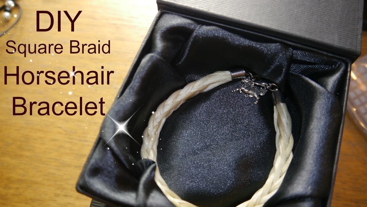 DIY how to make a horsehair bracelet square braid cruelty free glue