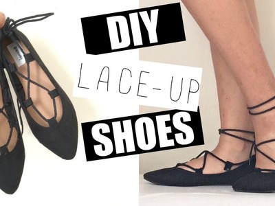 DIY Lace Up Shoes.Ballerina Flats