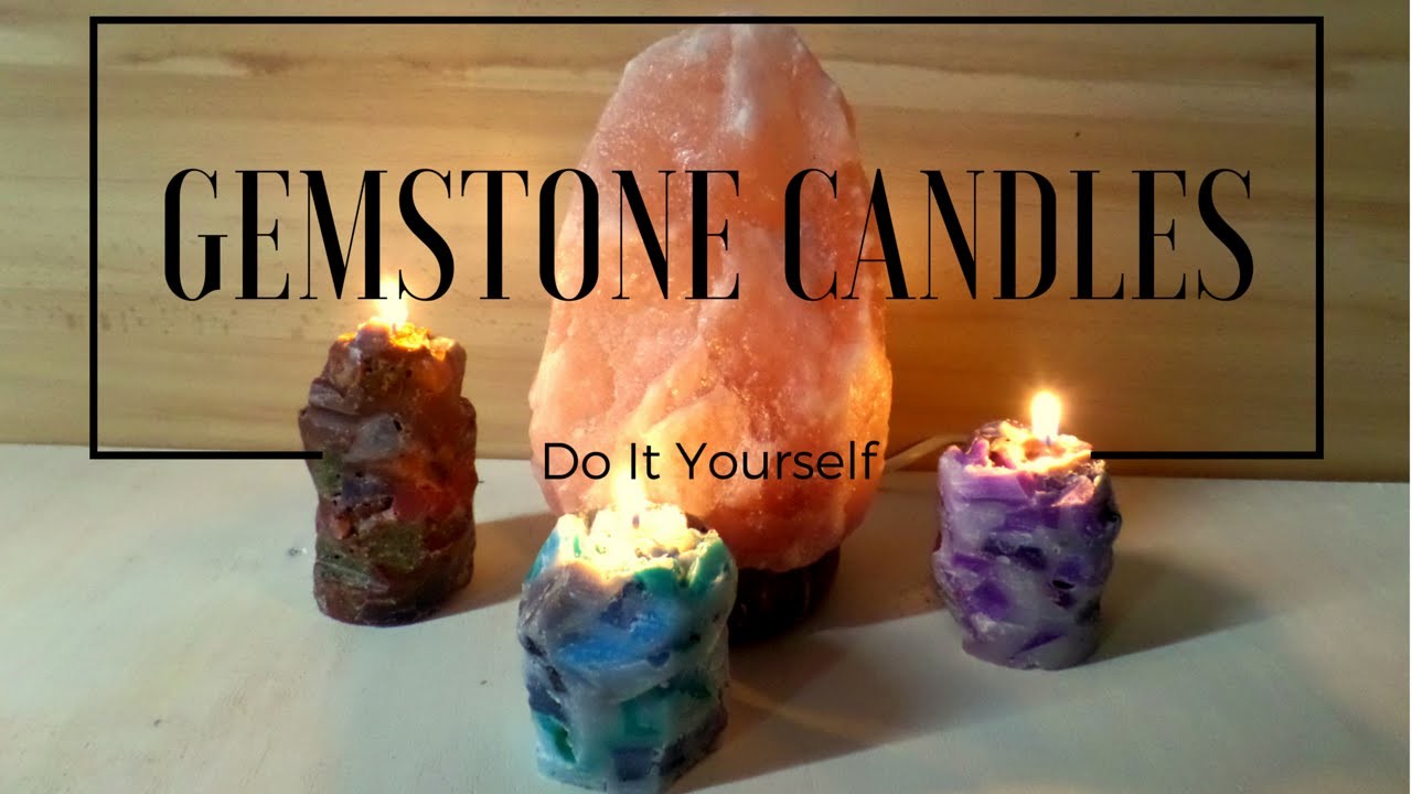 DIY Large Gemstone Candles, Crystal Candle Tutorial, by Fluffy Hedgehog