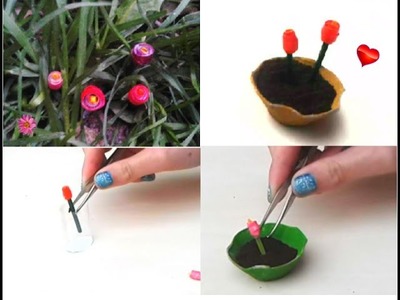 [DIY n°6] REALISTIC Miniature Flowers + Realistic Garden Soil Tutorial for Doll