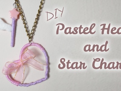DIY Pastel Color Wire Heart Pendant and Little Star Staff Charm | I Wear a Bow