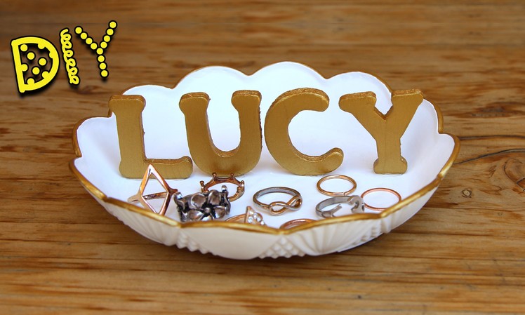 DIY Personalized Name Ring Dish || Lucykiins