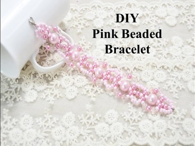 DIY Pink Beaded Bracelet