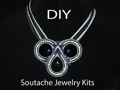 DIY tutorial soutache necklace (Black Stone)
