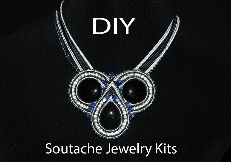 DIY tutorial soutache necklace (Black Stone)