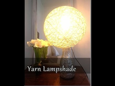 DIY YARN LAMPSHADE