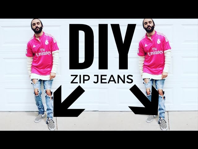 DIY:  ZIPPER JEANS! FEAR OF GOD STYLE