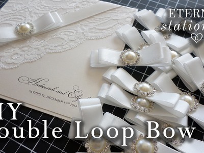 How to: Make a perfect satin ribbon bow - Wedding Invitation DIY