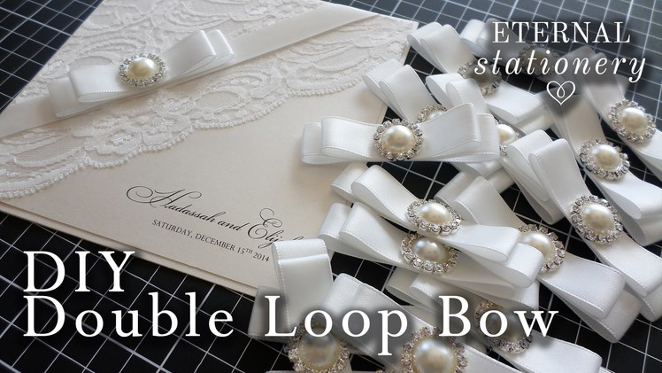 How to: Make a perfect satin ribbon bow - Wedding Invitation DIY