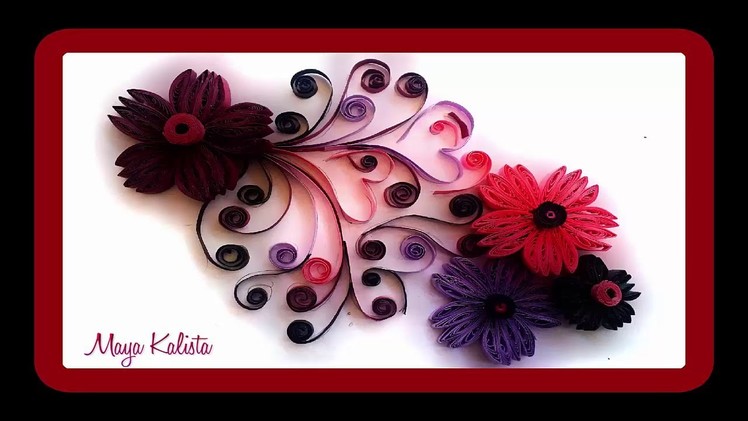 How to make DIY paper Quilling Designs - Art. Flower Design. Ideas.  Quilling  Paper Tutorial!