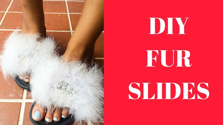 Not So Basic DIY Rihanna Puma Fur Slides