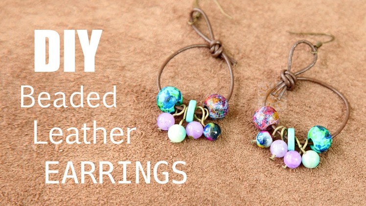 DIY Beaded Leather Earring Project
