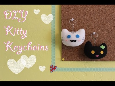 ❤ DIY cute Kitty Keychain! How to make your own adorable plush cat! ❤