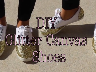 DIY Glitter Canvas shoes