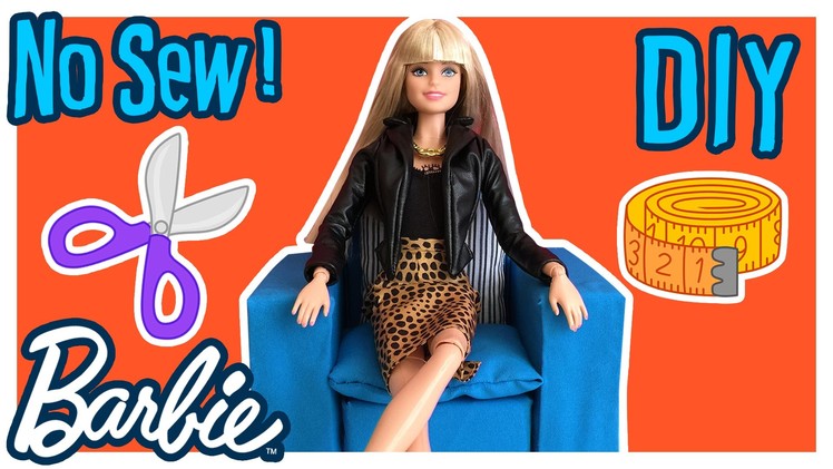 DIY - How to Make Barbie Doll Sofa No Sew! - Barbie Furniture Tutorial - Making Kids Toys