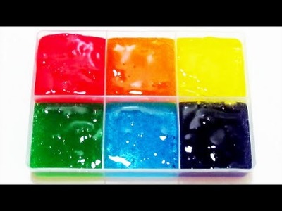 DIY How To make your own Rainbow Colors Slime Case Clay Jelly Putty