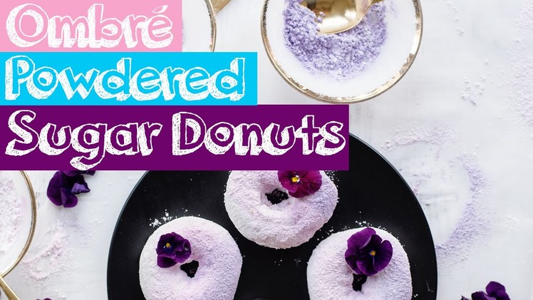 DIY Ombre Powdered Sugar Donuts