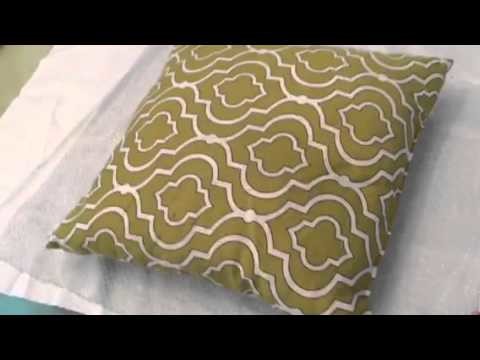 Diy Sequin cushion cover - No Sew using Glue gun