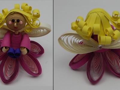 How to make a 3D quilling doll girl fairy fairy tale DIY (tutorial + free pattern)