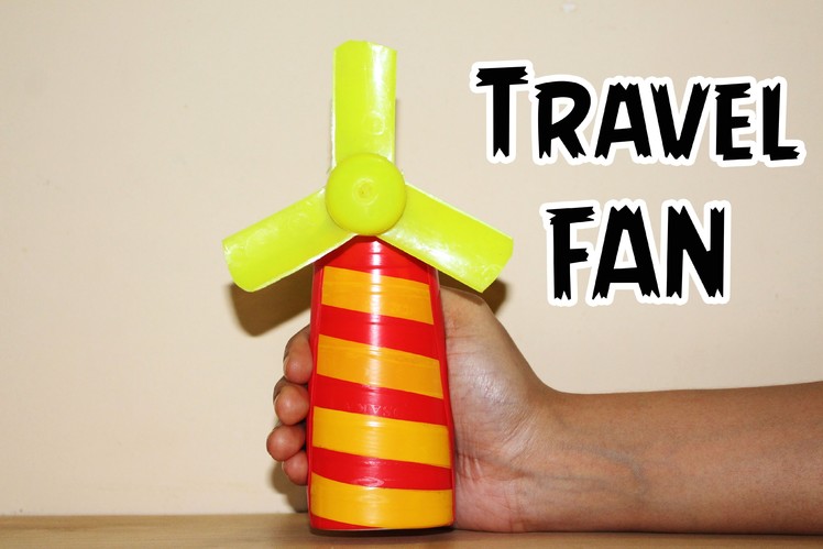 How to make a mini Portable Travel Fan | Easy Powered Fan | DIY Fan