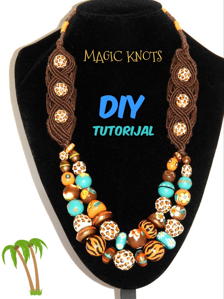 How to make macrame necklace ( My Africa) DIY