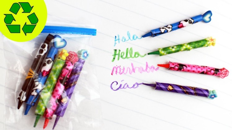 How to Make Miniature Working Color Doll Pencils - simplekidscrafts