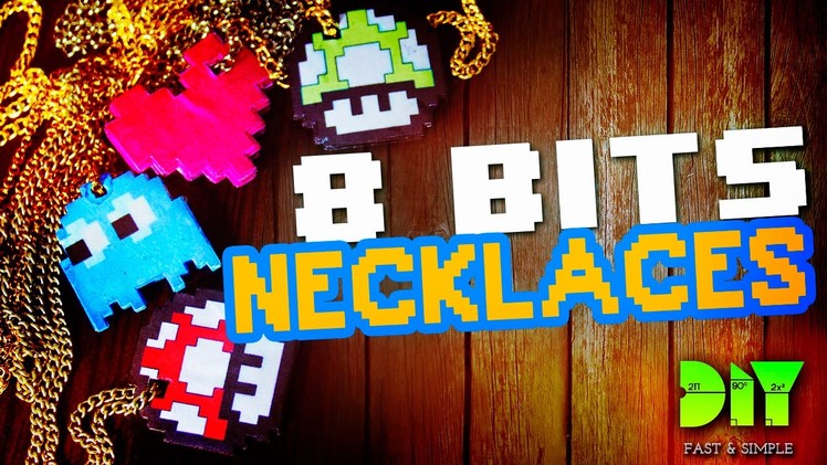 LEARN HOW TO MAKE : 8 BITS NECKLACE (MARIO BROS.PACMAN.ZELDA) | DIY | FULL HD