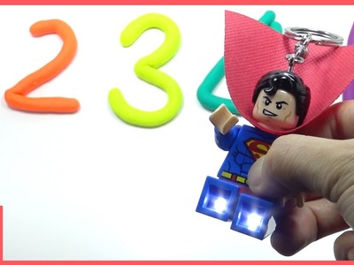 Learn Numbers Play Doh with Lego Lighting Superman ♡ DIY Fun and Creative For Kids | MariAndKids