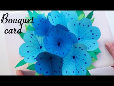 Bouquet pop-up card - DIY