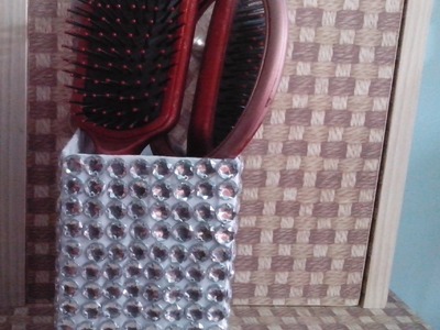 D.I.Y hair brush holder.