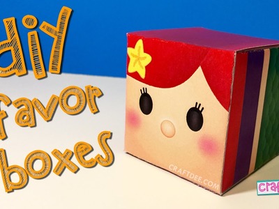 DIY Birthday Party Favor Boxes - Ariel The Little Mermaid Tsum Tsum
