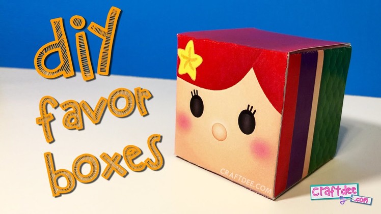 DIY Birthday Party Favor Boxes - Ariel The Little Mermaid Tsum Tsum