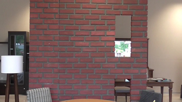 Diy fake brick wall by recycled material ,mdf,