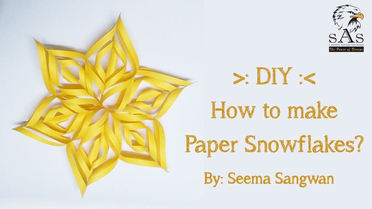 DIY : How to Make Paper 3D SnowFlakes | Easy Paper Crafts