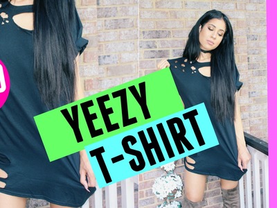 DIY KANYE WEST RIPPED DISTRESSED T SHIRT  | LEXI NOEL