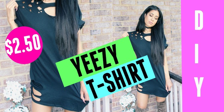 DIY KANYE WEST RIPPED DISTRESSED T SHIRT  | LEXI NOEL
