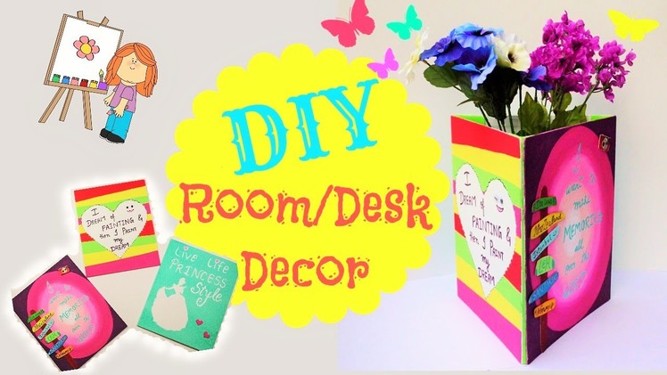 DIY: Room and Desk decor (using canvas paintings)