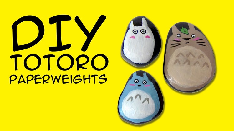 DIY Totoro Paperweights Painted Rocks: Crafty McFangirl Tutorial