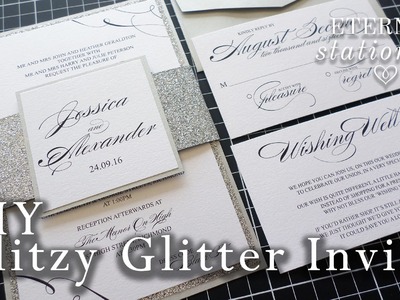 HOW TO: DIY Glizy Glitter Belly Band Invitation