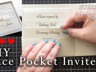 How to: DIY Lace Pocket Wedding Invitation