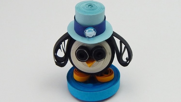 How to make a 3D quilling penguin quilling animal  DIY (tutorial + free pattern)