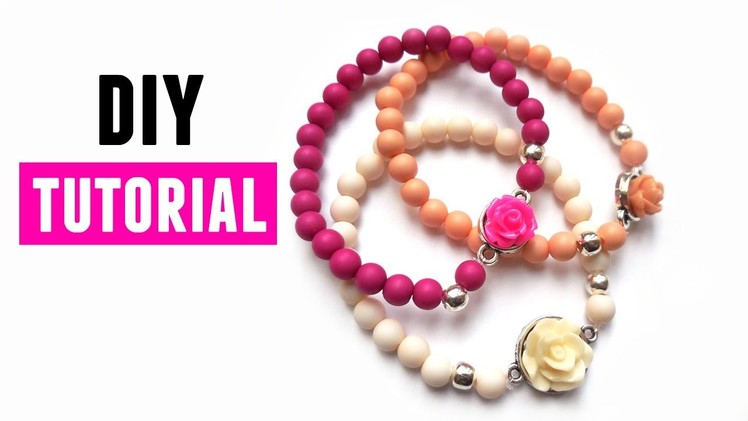 How To Make A Bracelet With Roses - DIY Jewelry making