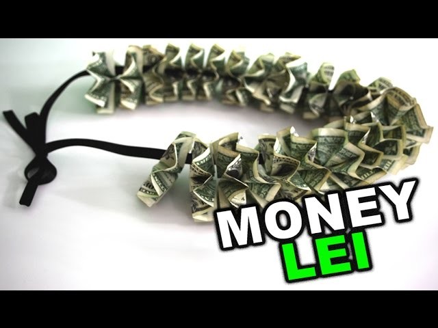 How to make a money lei for graduation gift, DIY tutorial