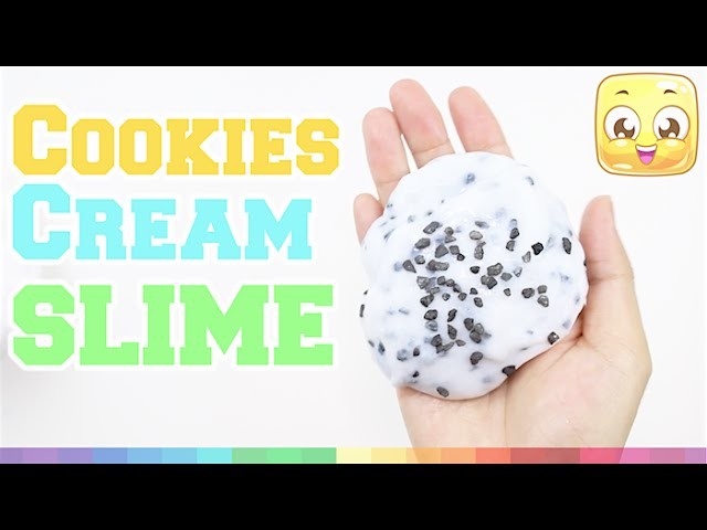 How To Make Cookies and Cream Slime Without Borax | DIY Rock Pebble Slime