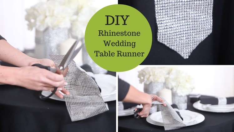 Wedding Decoration Ideas A Rhinestone Table Runner An Easy DIY Wedding Tutorial