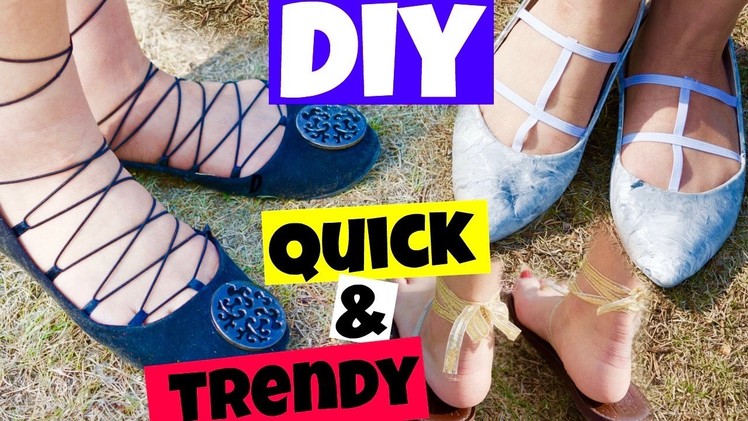 CREATIVE DIY QUICK & EASY & TRENDY.LACE UP SHOES. CAGED SHOES. SLIPPER HACKS